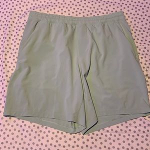 Mens Lululemon Pace breaker shorts - 7’’ linerless Artic Green
